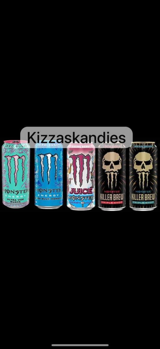 Monster viking/ Hawaii blue/ guava/ killer brew both flavours