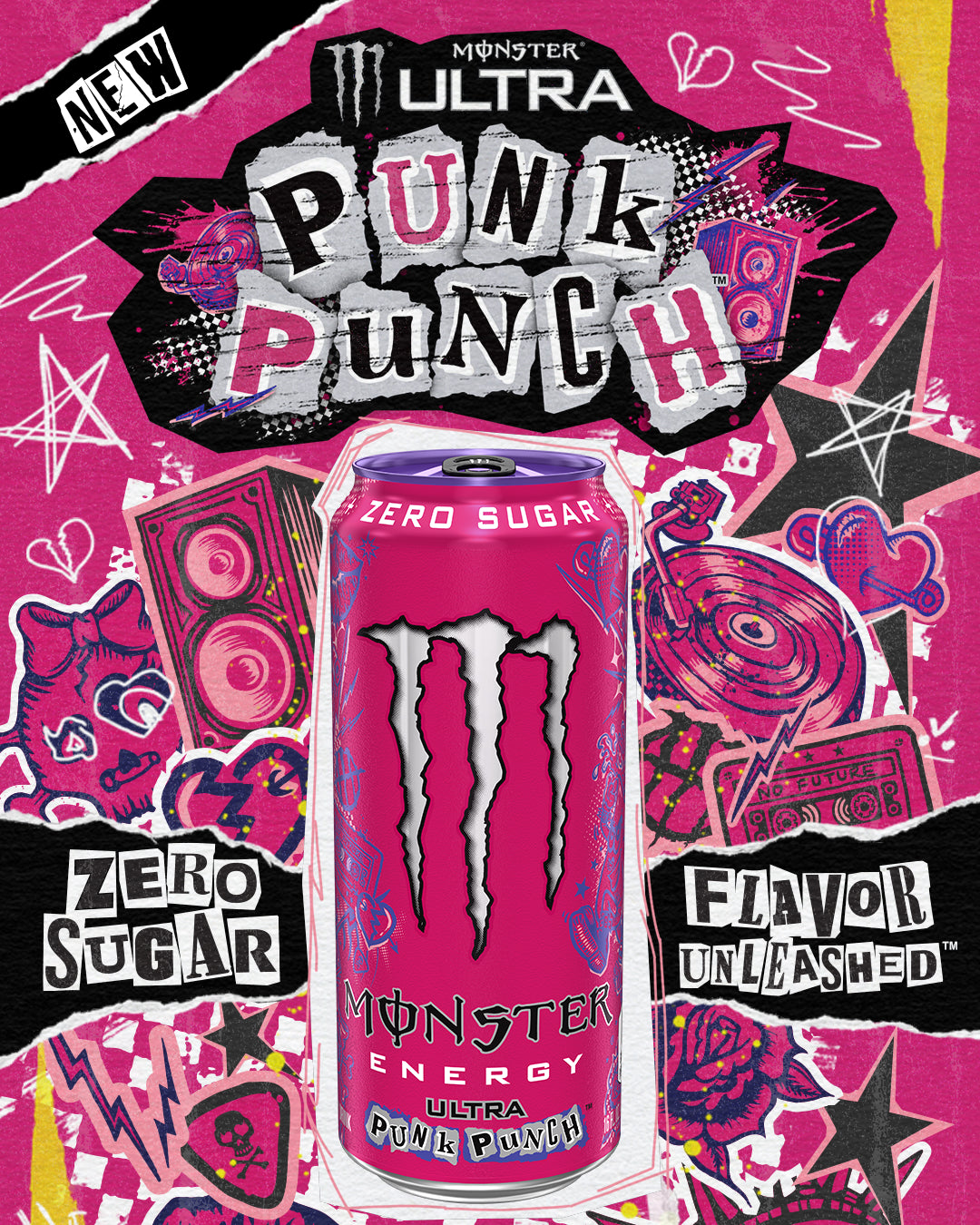 New (USA) Monster ultra punk punch