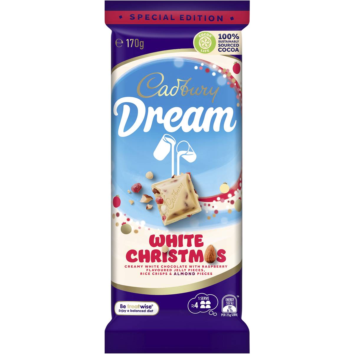 Cadbury Dream White Christmas 170g