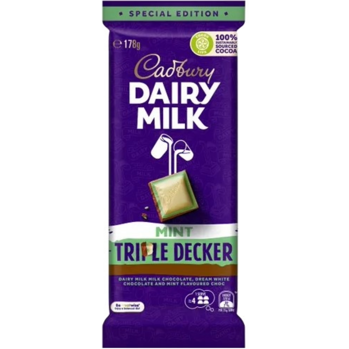 Cadbury Dairy Milk Mint Tripple Decker 178g